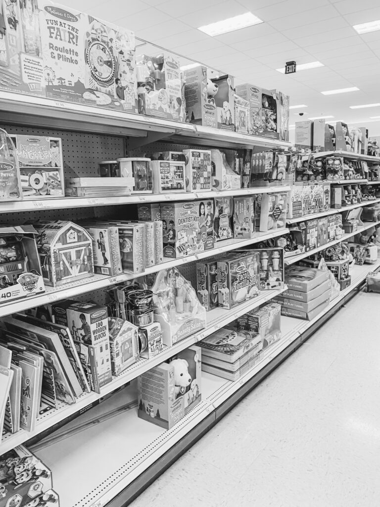 toy aisle at Target